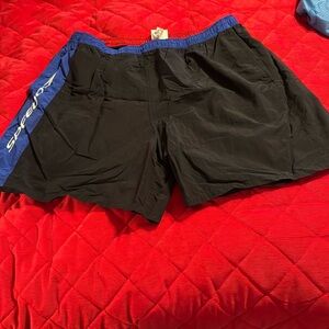 Men’s Speedo Swim Trunks Size Extra Large Black Elastic Waist Beach Pool